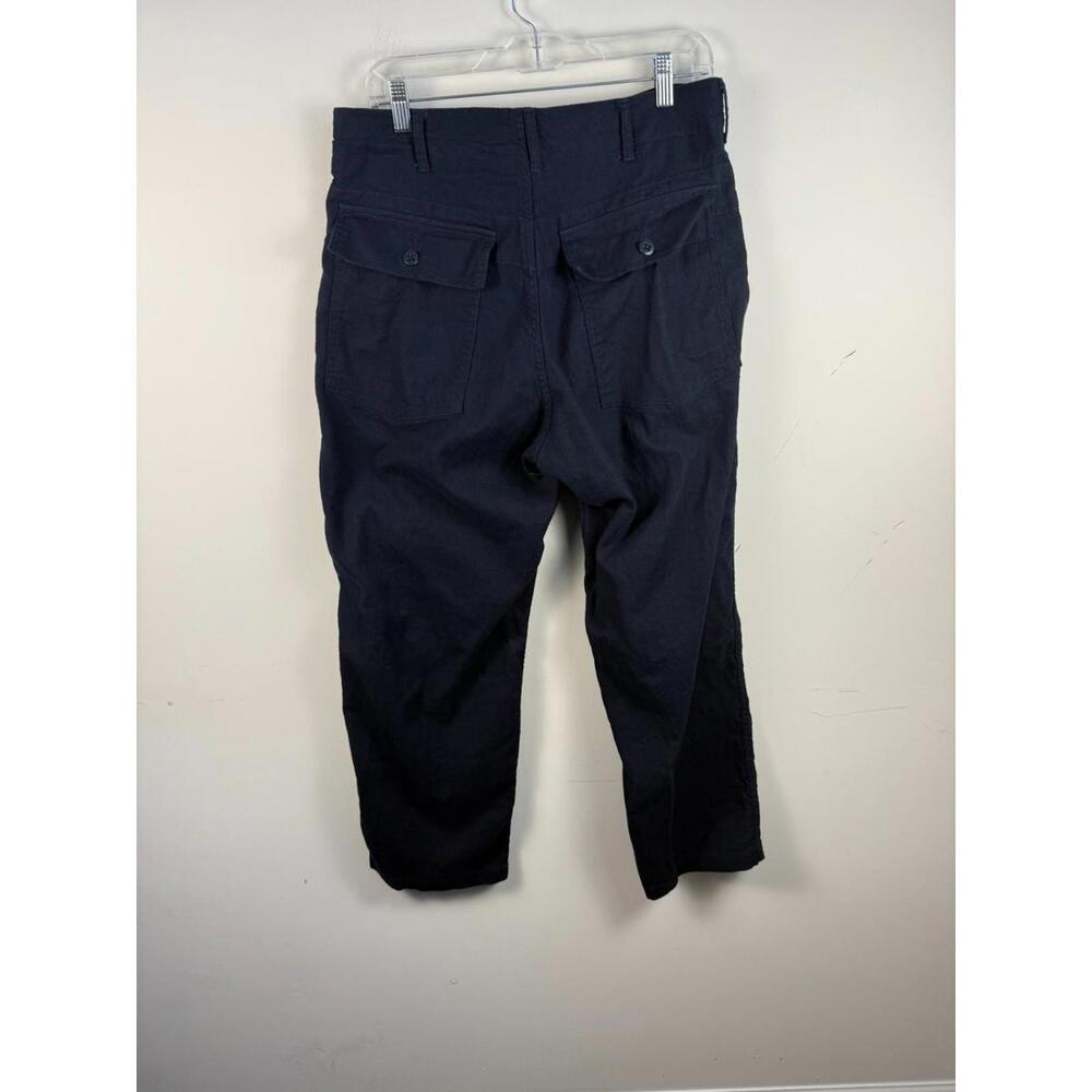 Engineered Garments Navy Blue Linen Blend Fatigue Work Pants Sz S Small - Picture 2 of 7